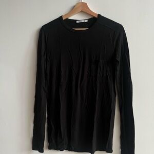 T by Alexander Wang Black Long Sleeve Tee size S